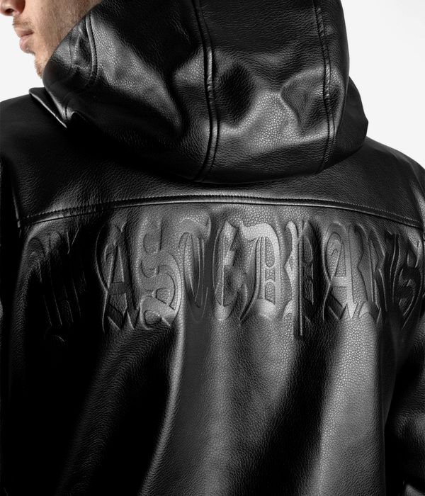 Wasted Paris Kingdom Faux Leather Windbreaker Jacke (black)