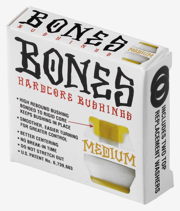 Bones Hardcore-Medium Gommino inkl. Washer (white yellow) 91A
