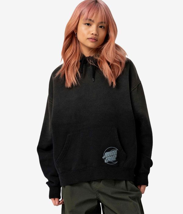 Santa Cruz Imprint Moon Dot Felpa Hoodie women (black wash)
