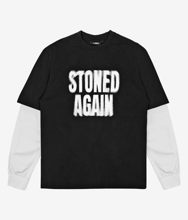 Shop Wasted Paris Stoned Again Long sleeve (black white) online |  skatedeluxe