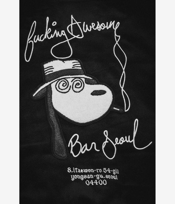 Fucking Awesome Korea Bar Varsity Jacket (black)