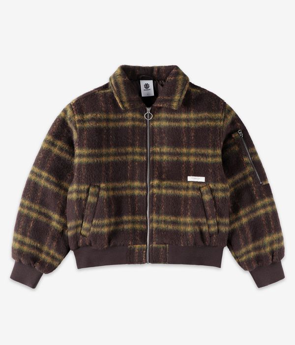 Element Fuzzy Bomber Jas women (brushed plaid mole)