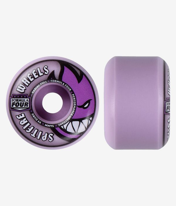 Spitfire Formula Four Team Colors Radial Full Wheels (light purple) 54 mm 99A 4 Pack