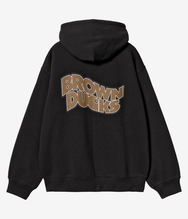 Carhartt WIP Brown Ducks Zip-Sweatshirt avec capuchon (black)