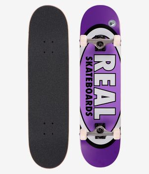 Real Classic Oval 8.25" Complete-Skateboard (purple)