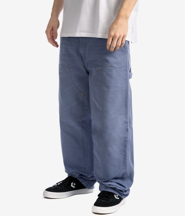 Carhartt WIP Double Knee Pant Organic Dearborn Spodnie (bay blue aged canvas)