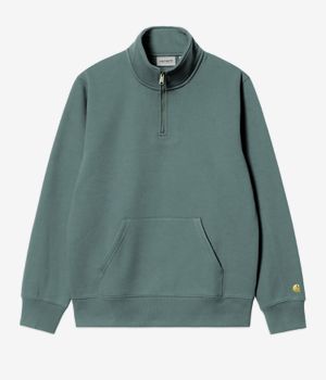 Carhartt WIP Chase Neck Zip Sweatshirt (silver pine gold)