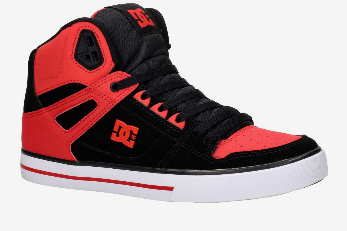 DC Pure High Top WC Shoes (fiery red white black)