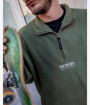 SOUR SOLUTION Micro Fleece Half Zip Sweatshirt (olive)