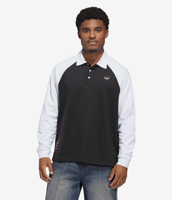 adidas Tyshawn Rugby Sweatshirt (black white)