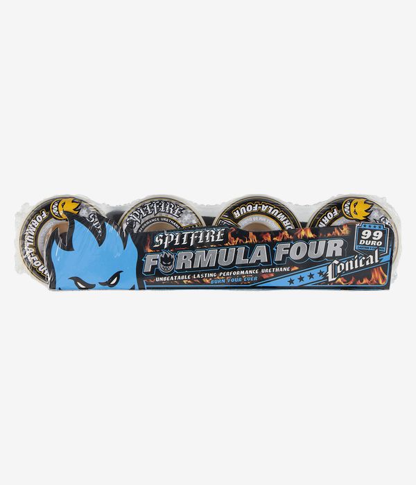 Spitfire Formula Four Conical Wheels (white yellow) 53 mm 99A 4 Pack