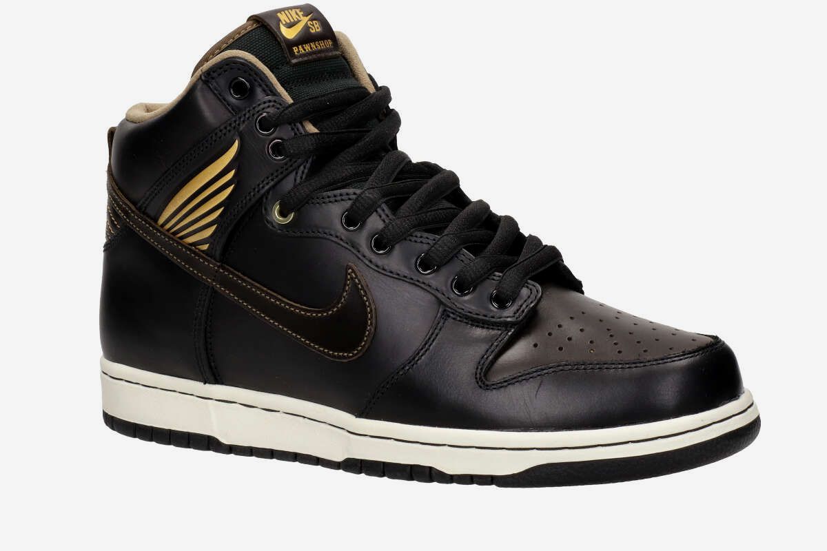 Nike SB x Pawn Shop Dunk High OG Shoes (black black metallic gold)