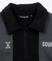 SOUR SOLUTION Collar Quarter Zip Sweatshirt (black grey)