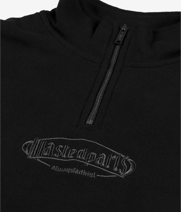Wasted Paris Yard Boxy 1/2- Zipper-Sweatshirt (black)