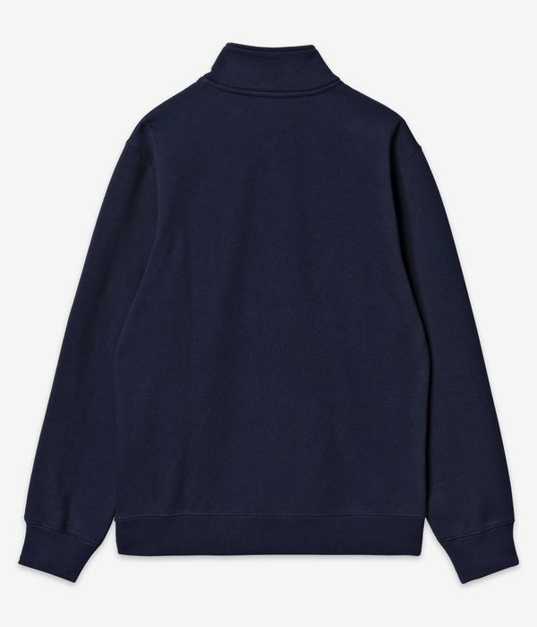 Carhartt WIP Chase Neck Zip Felpa (dark navy gold)