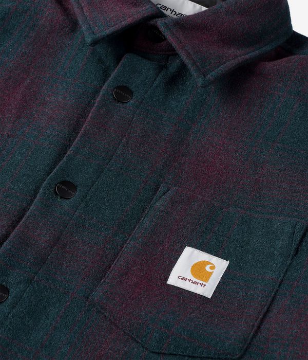 Carhartt WIP Brennan Plain Weave Veste (check deep lagoon rondo)