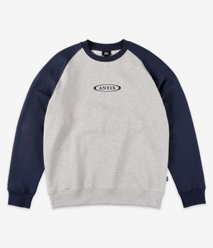 Antix Simplex Raglan Organic Sweatshirt (heather grey navy)