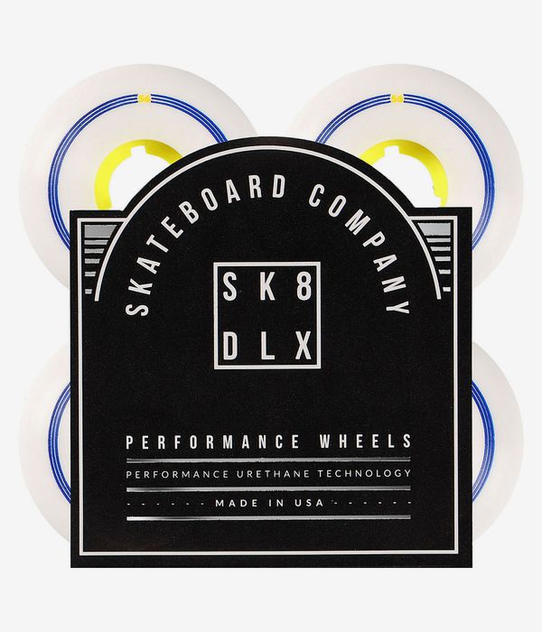 skatedeluxe Retro Conical Wielen (white yellow) 56mm 100A 4 Pack