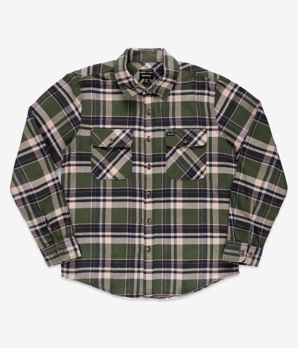 Brixton Bowery Shirt (cypress green washed navy white)