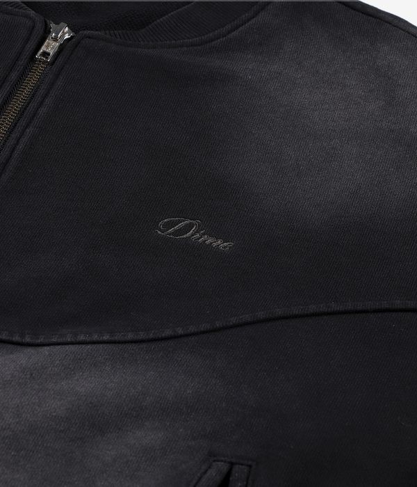 Dime Faded Fleece Bomber Jacket (black)