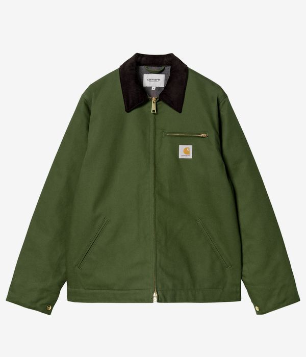 Carhartt WIP Detroit Dearborn Jacke (tarragon black rigid)