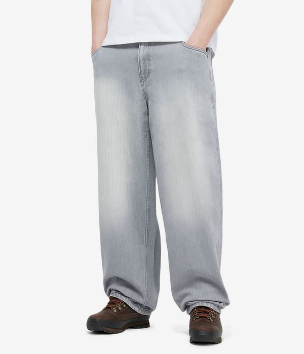 Dime Classic Baggy Denim Jeansy (sandblasted gray striped)