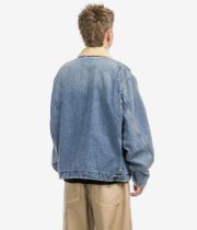 Carhartt WIP OG Detroit Cotton Camano Veste (blue dusty h brown burst washed)