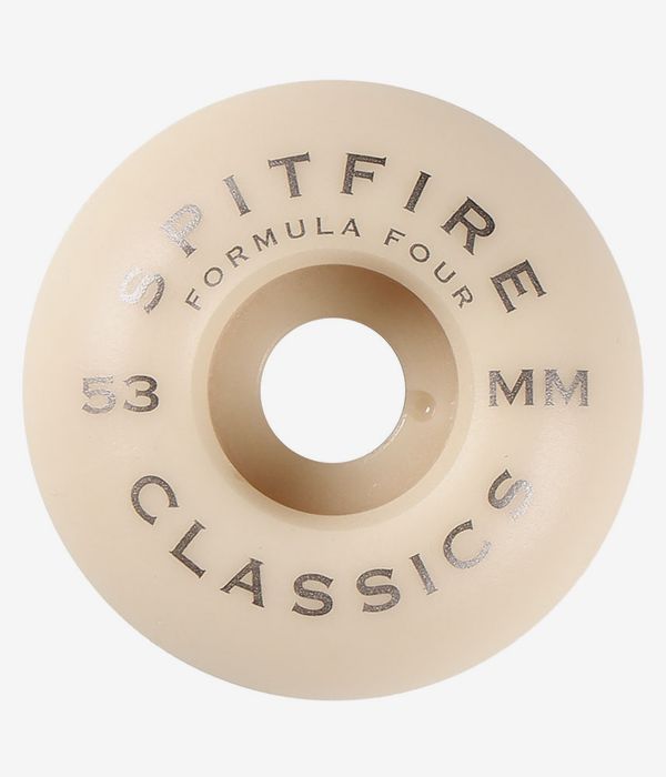Spitfire Formula Four Classic Ruote (white orange) 53mm 99A pacco da 4