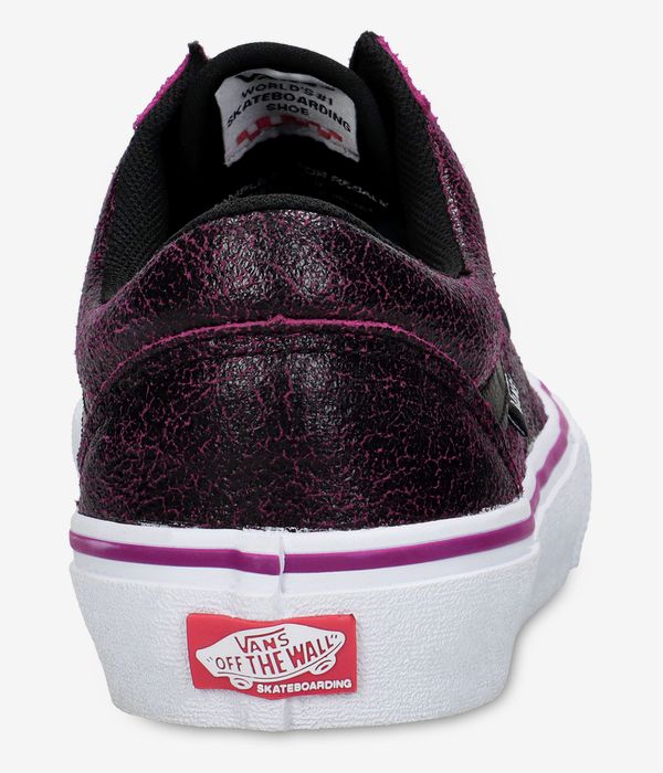 Vans Skate Old Skool Cracked Leather Buty (black purple)