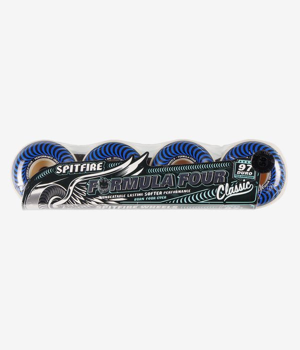 Spitfire Formula Four Classic Roues (natural blue) 56mm 97A 4 Pack