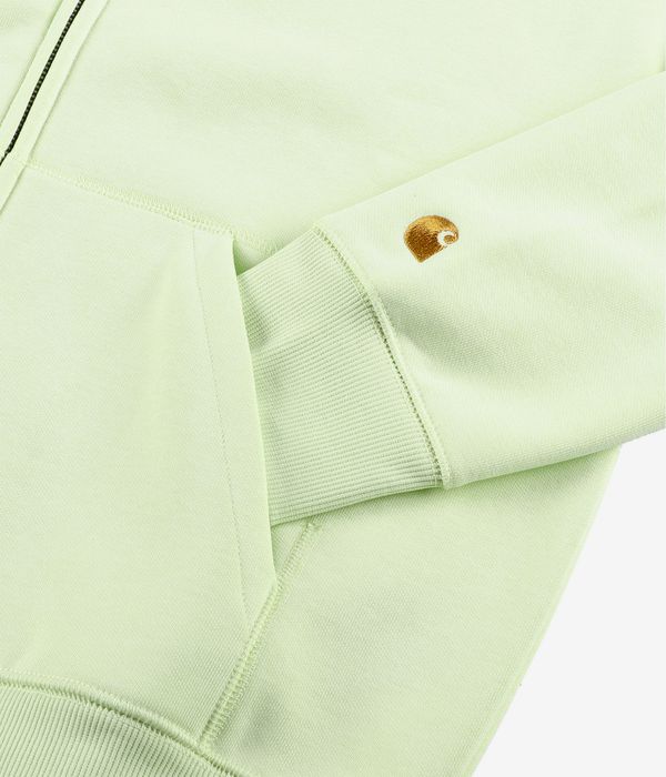 Carhartt WIP Chase Zip-Sweatshirt avec capuchon (air green gold)