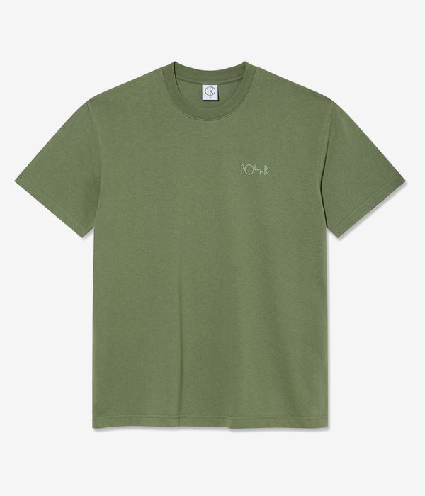 Polar Contrast Stroke Logo T-Shirt (moss green)