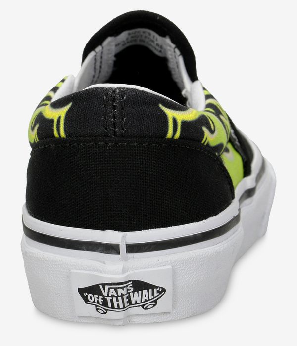 Vans Classic Slip-On Shoes kids (slime flame black true white)