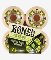 Bones STF Retros V5 Rouedas (white green) 55mm 99A Pack de 4