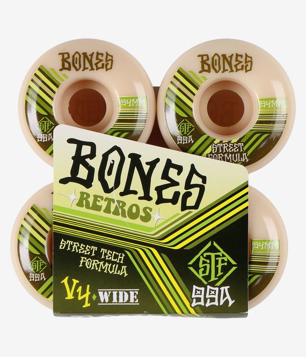 Bones STF Retros V4 Rollen (white green) 54mm 99A 4er Pack