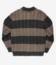 RVCA Chefs Kiss Cardigan (camel charcoal heather stripe)