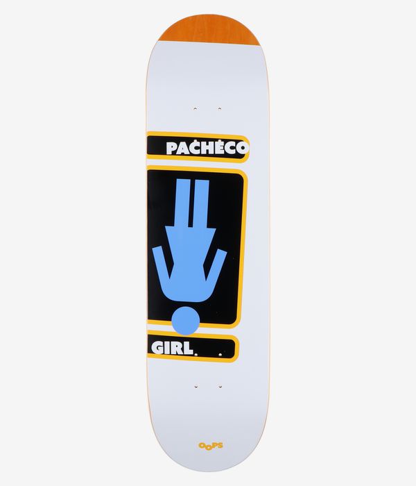 Girl Pacheco Oops 8.375" Skateboard Deck (white)
