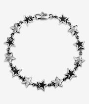 Twojeys Black Enameled Stars Wristband (silver)