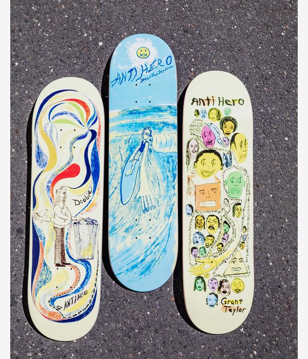 Anti Hero Daan Expressions 8.28" Skateboard Deck (blue)