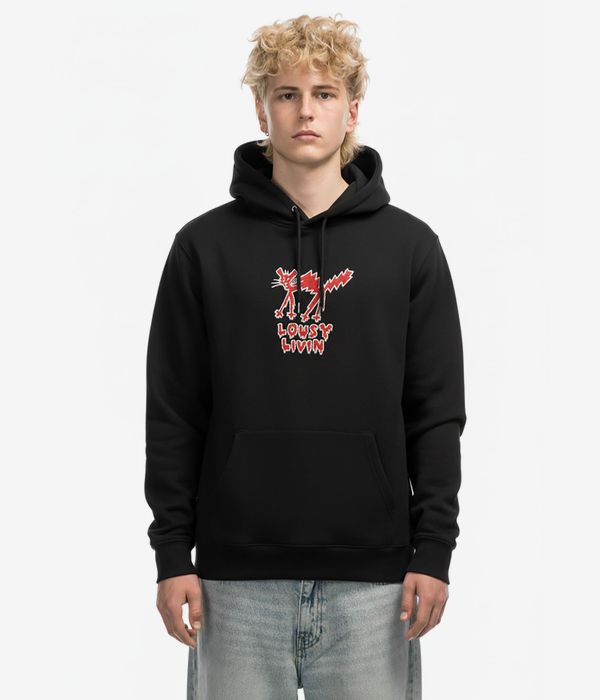 Lousy Livin Cat Hoodie (black)
