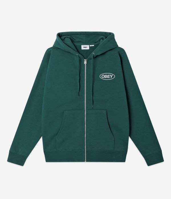 Obey Oval Cities Zip-Hoodie (rainforest)