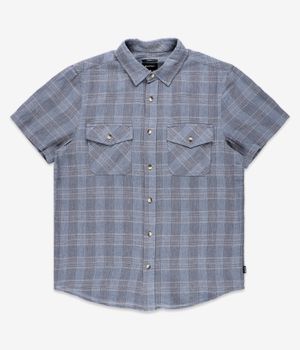 Brixton Memphis Linen Blend Shirt (flint stone blue cinder grey)