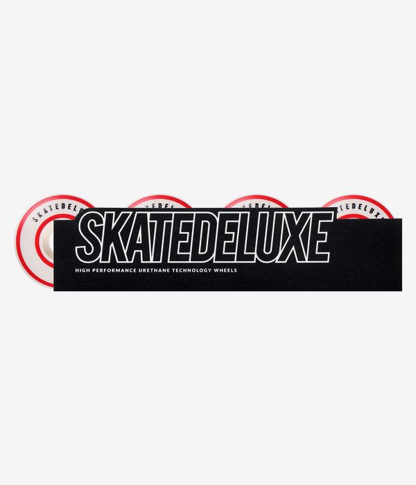 skatedeluxe Lines Series Wheels (white red) 52mm 100A 4 Pack