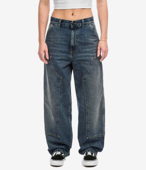 Carhartt WIP W' Brandon Double Knee Pant Camano Jeans women (blue dark used wash)