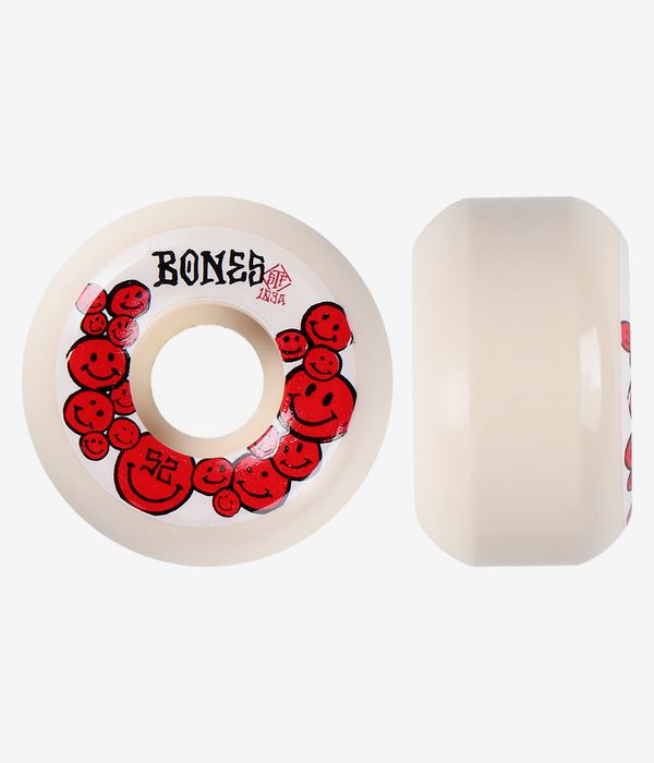 Bones STF Happiness V5 Ruote (white red) 52mm 103A pacco da 4