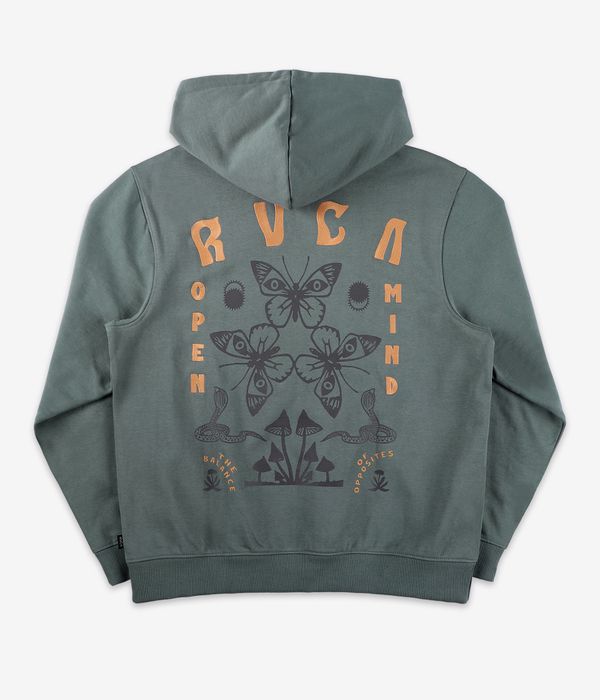 RVCA Butterfly Poster Felpa Hoodie (balsam green)