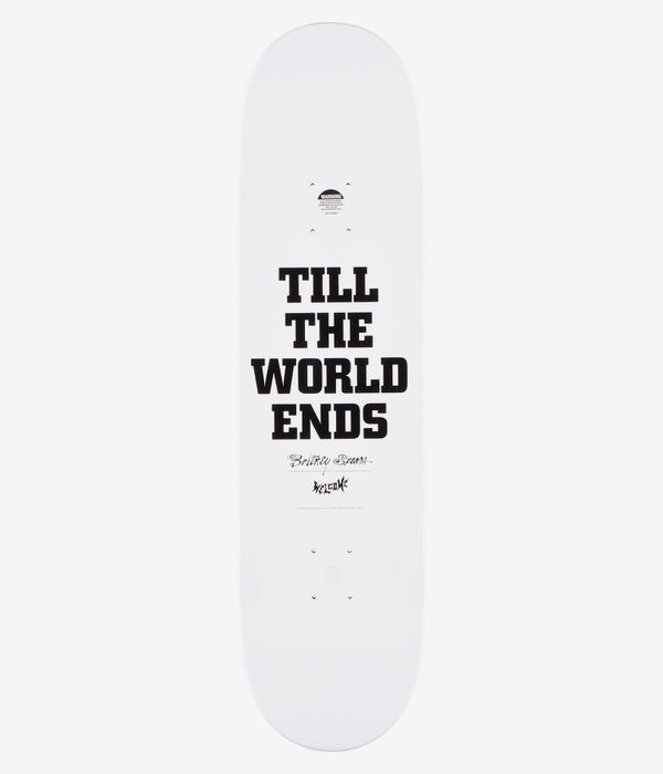 Welcome x Britney Till The World Ends 8.5" Skateboard Deck (white)