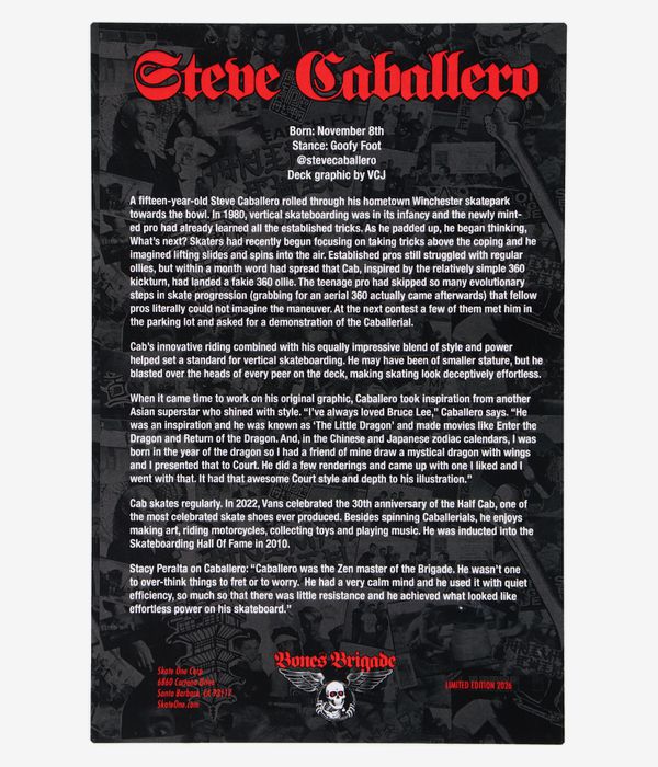 Powell-Peralta Gaballero BB Limited Edition S17 9,95" Planche de skateboard (white)