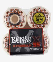 Bones X Formula V6 Wheels (white orange) 54 mm 95A 4 Pack