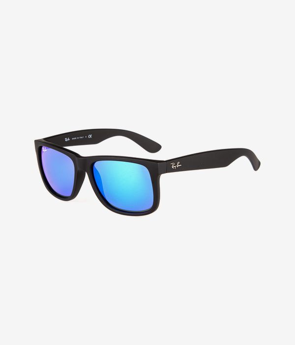 Ray-Ban Justin Sonnenbrille 55mm (black rubber blue)